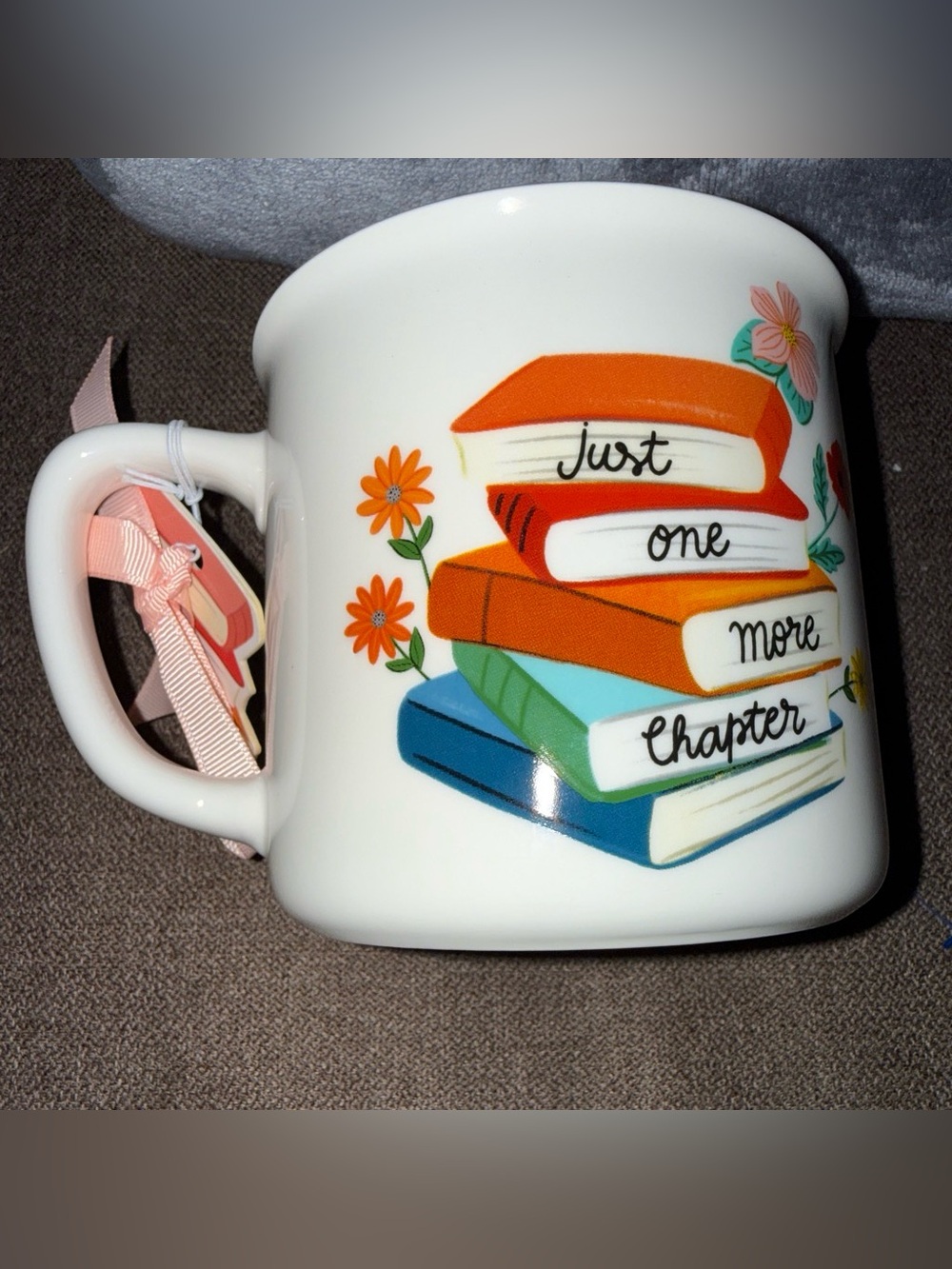Book Lover Coffee Mug Large 20 oz Just One More Chapter New